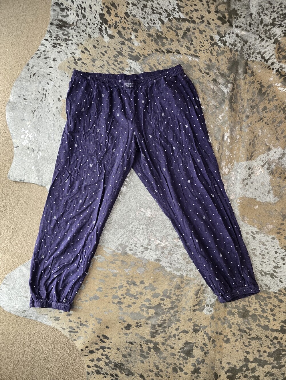 Victoria's Secret Navy Polka Dot Kids Joggers